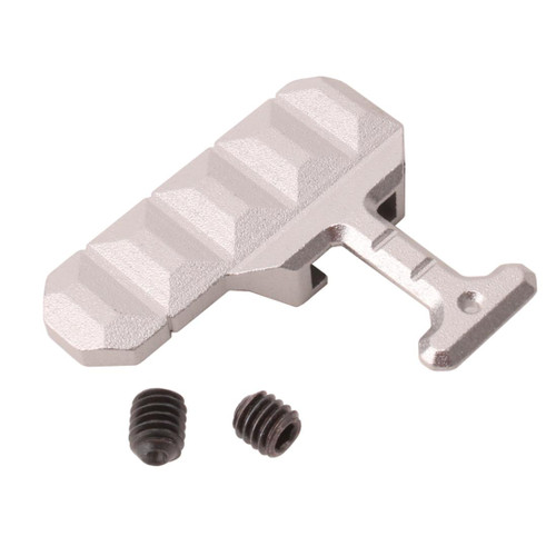 MCS AR-15 Extended Bolt Catch Release - Silver  MCS AR-15 Extended Bolt Catch Release - Silver
