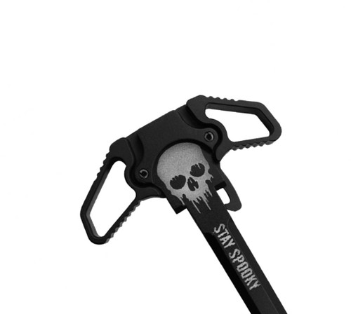 MCS AR-15 Ambidextrous Charging Handle - Stay Spooky Skull 