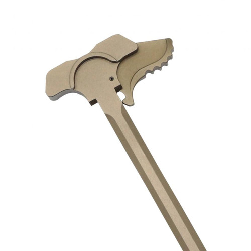 MCS AR-15 Tactical "BAT" Style Charging Handle w/ Oversized Latch Non-Slip - Tan 