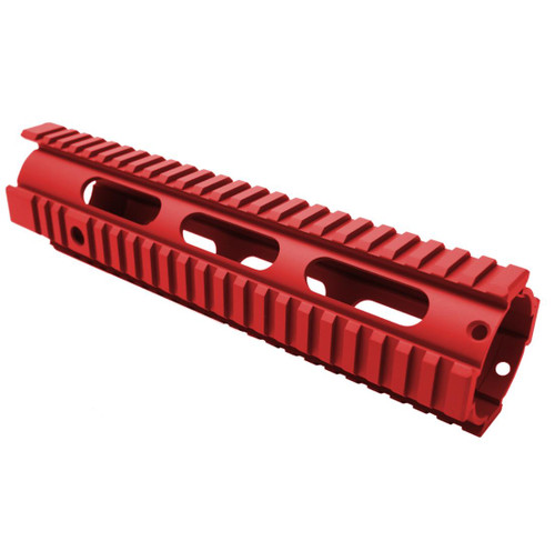 MCS AR-15 10" Mid Length Free Float Handguard - Cerakote - Red  MCS AR-15 10" Mid Length Free Float Handguard - Cerakote - Red