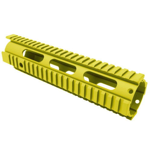 MCS AR-15 10" Mid Length Free Float Handguard - Cerakote - Lemon Zest 