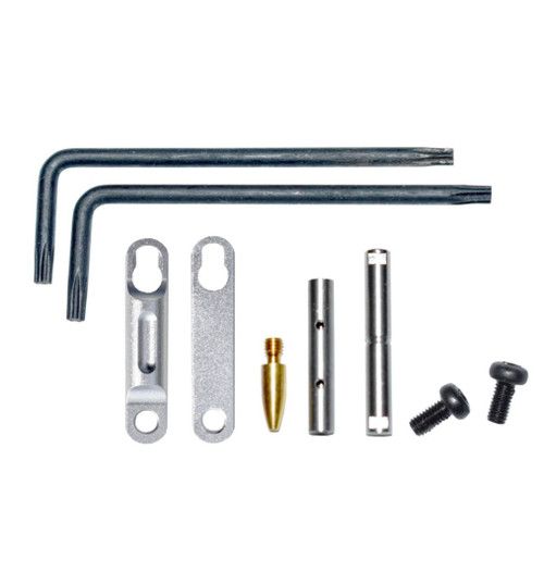 MCS AR Precision Anti-Walk Pin Set Non Rotating Trigger and Hammer Pin and Plate Kit - Anodized Silver  MCS AR Precision Anti-Walk Pin Set Non Rotating Trigger and Hammer Pin and Plate Kit - Anodized Silver