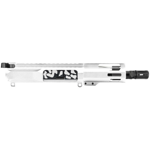 MCS AR-15 5.56 NATO 5'' PISTOL KIT - SIDE CUT BILLET UPPER WITH 4''HANDGUARD - CERAKOTE CAMO WHITE  MCS AR-15 5.56 NATO 5'' PISTOL KIT - SIDE CUT BILLET UPPER WITH 4''HANDGUARD - CERAKOTE CAMO WHITE