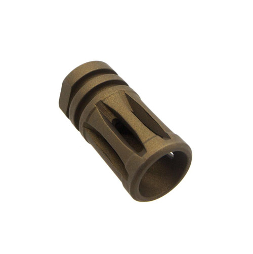 MCS AR-15/.223/5.56 A2 Muzzle Brake for 1/2"x28 Pitch - 5 Ports - Cerakote Burnt Bronze 