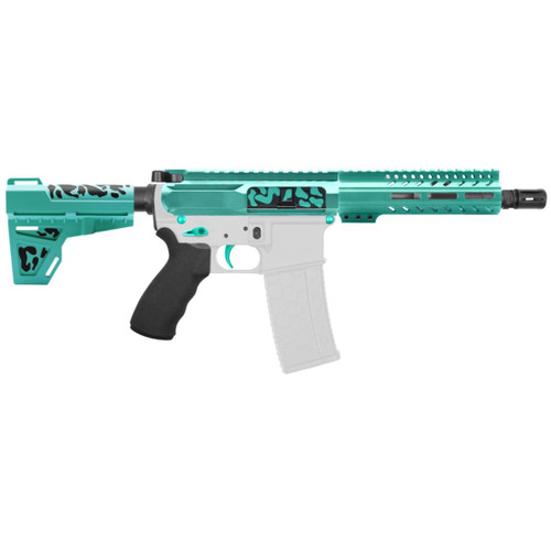 MCS AR-15 5.56 NATO 7.5'' PISTOL KIT - SIDE CUT BILLET UPPER WITH 7'' HANDGUARD - CERAKOTE CAMO RBG  MCS AR-15 5.56 NATO 7.5'' PISTOL KIT - SIDE CUT BILLET UPPER WITH 7'' HANDGUARD - CERAKOTE CAMO RBG