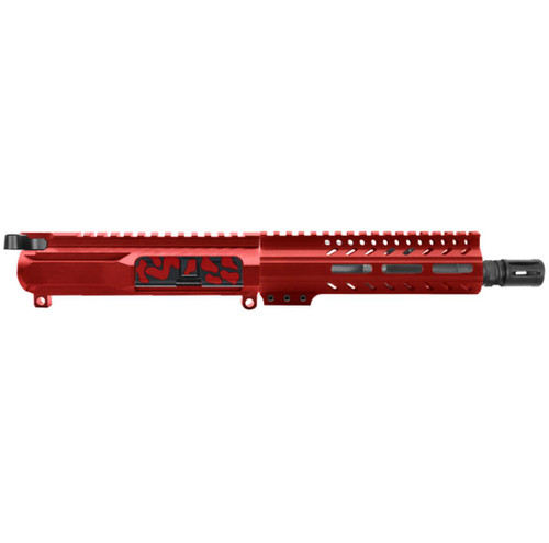 MCS AR-15 5.56 NATO 7.5'' PISTOL - SIDE CUT BILLET UPPER WITH 7'' HANDGUARD - CERAKOTE CAMO RED 