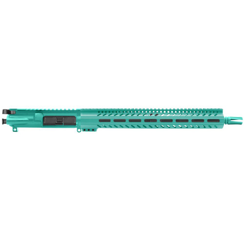 MCS AR-15 5.56 NATO 16" CARBINE UPPER ASSEMBLY WITH 15" M-LOK SUPER SLIM FREE FLOAT HANDGUARD - CERAKOTE ROBINS EGG 
