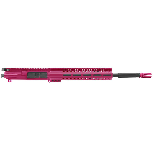 MCS AR-15 5.56 NATO 16" CARBINE UPPER ASSEMBLY WITH 10" M-LOK SUPER SLIM FREE FLOAT HANDGUARD - CERAKOTE PINK 