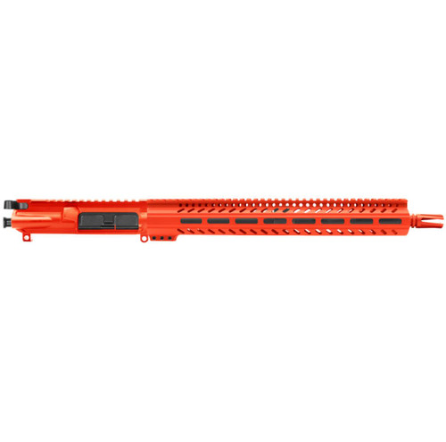MCS AR-15 5.56 NATO 16" CARBINE UPPER ASSEMBLY WITH 15" M-LOK SUPER SLIM FREE FLOAT HANDGUARD - CERAKOTE ORANGE 