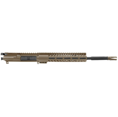 MCS AR-15 5.56 NATO 16" CARBINE UPPER ASSEMBLY WITH 10" M-LOK SUPER SLIM FREE FLOAT HANDGUARD - CERAKOTE FDE 
