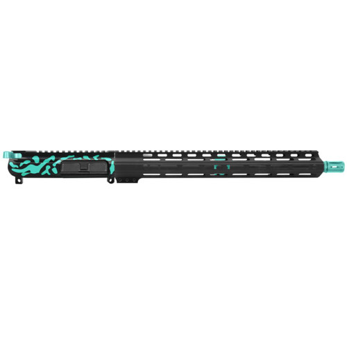 MCS AR-15 5.56 NATO 16" CARBINE UPPER - 15" M-LOK HANDGUARD -V2 - CERAKOTE CAMO ROBINS EGG 