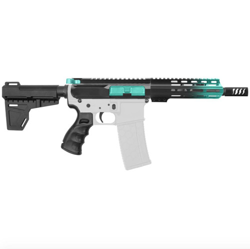 MCS AR-15 5.56 NATO 7.5'' PISTOL KIT - SIDE CUT BILLET UPPER WITH 7'' HANDGUARD - CERAKOTE GRADIENT ROBINS EGG 
