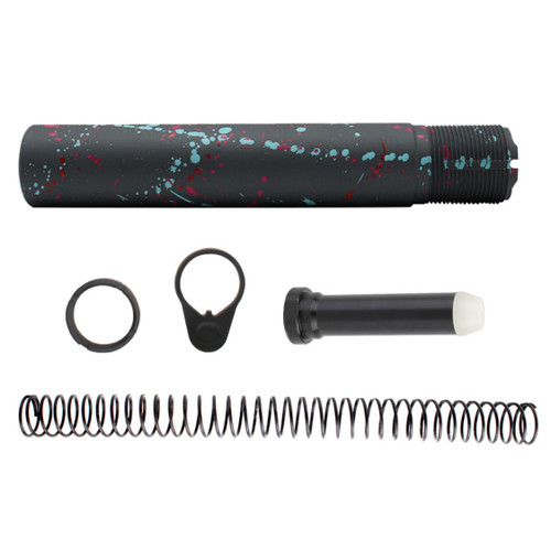 MCS AR-15 .223/5.56 Complete Pistol Buffer Tube Kit - Cerakote SGY Splatter 