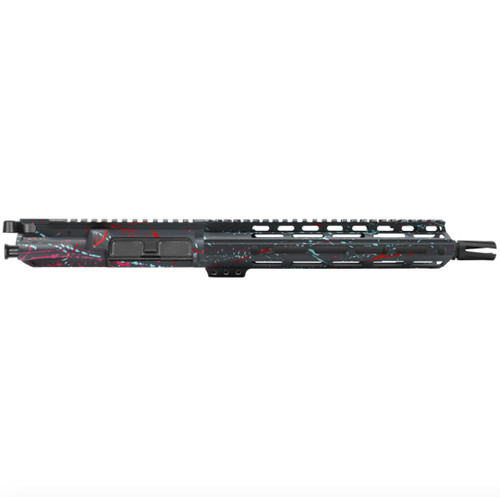 MCS AR-15 5.56 NATO 10.5'' PISTOL FORGED UPPER WITH 10" Angle Cut Clamp on M-Lok Handguard - CERAKOTE SGY SPLATTER  MCS AR-15 5.56 NATO 10.5'' PISTOL FORGED UPPER WITH 10" Angle Cut Clamp on M-Lok Handguard - CERAKOTE SGY SPLATTER