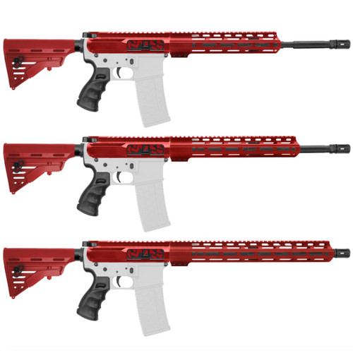 MCS AR-15 5.56 NATO 16" CARBINE KIT WITH M-LOK HANDGUARD LENGTH OPTION - CERAKOTE CAMO RED 