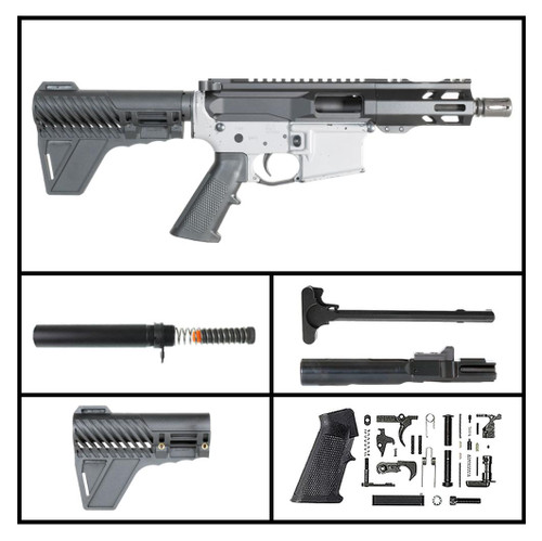 MCS AR-15 "CREEPING SHADOWS" W/GAUNTLET ARMS BRACE 5-INCH 9MM PISTOL FULL BUILD KIT 