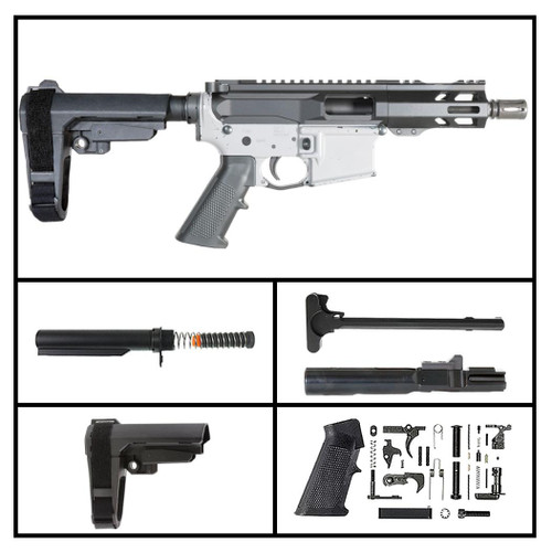 MCS AR-15 "CREEPING SHADOWS" W/SBA3 BRACE 5-INCH 9MM PISTOL FULL BUILD KIT 