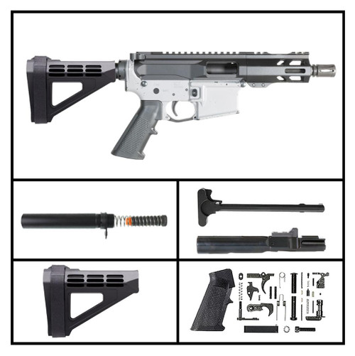 MCS AR-15 "CREEPING SHADOWS" W/SBM4 BRACE 5-INCH 9MM PISTOL FULL BUILD KIT 