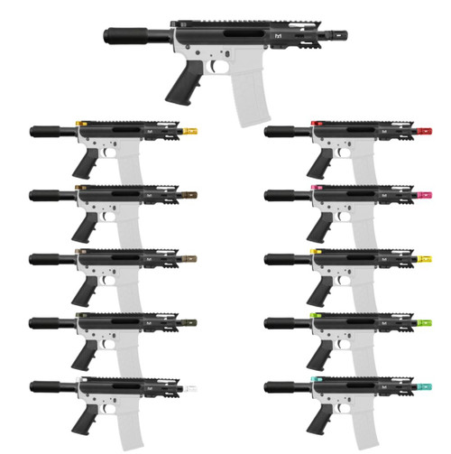 MCS AR-15 5.56 NATO 5'' SLICK SLIDE PISTOL KIT - FORGED UPPER WITH 4'' M LOK HANDGUARD - COLOR OPTION  MCS AR-15 5.56 NATO 5'' SLICK SLIDE PISTOL KIT - FORGED UPPER WITH 4'' M LOK HANDGUARD - COLOR OPTION
