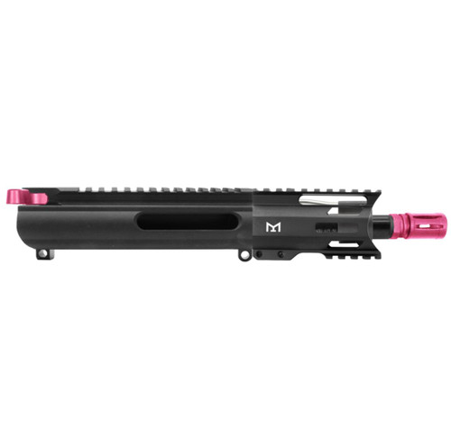 MCS AR-15 5.56 NATO 5'' SLICK SLIDE PISTOL UPPER - 4'' M LOK HANDGUARD - PINK 