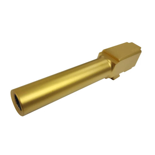 MCS G19-BAR-G – GLOCK® G19 GEN 1-5 CROWNED TiN (GOLD) MATCH BARREL  MCS G19-BAR-G – GLOCK® G19 GEN 1-5 CROWNED TiN (GOLD) MATCH BARREL