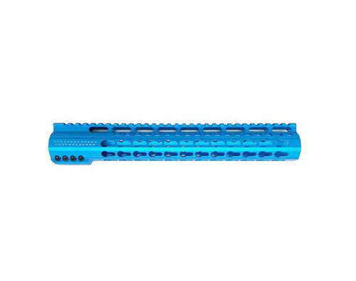 MCS AR-15 Blue Anodized Free Float Keymod Handguard - 12 Inch  MCS AR-15 Blue Anodized Free Float Keymod Handguard - 12 Inch