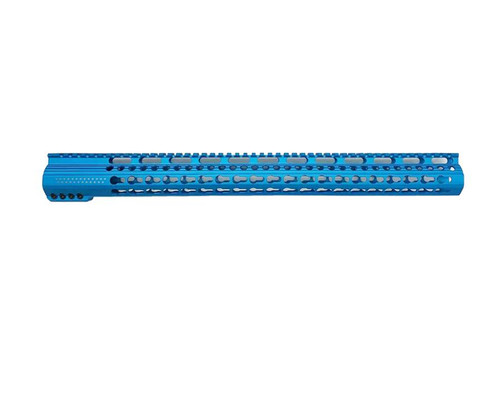 MCS AR-15 Blue Anodized Free Float Keymod Handguard - 19.25 Inch  MCS AR-15 Blue Anodized Free Float Keymod Handguard - 19.25 Inch