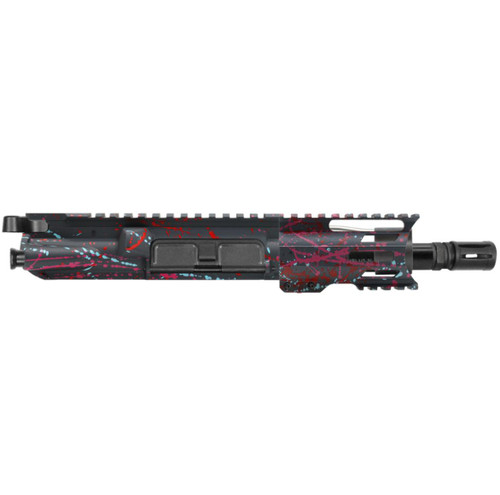 MCS AR-15 5.56 NATO 5'' PISTOL - FORGED UPPER WITH 4'' HANDGUARD - CEARAKOTE SPLATTER - RED - RBG - GRAY - PINK 