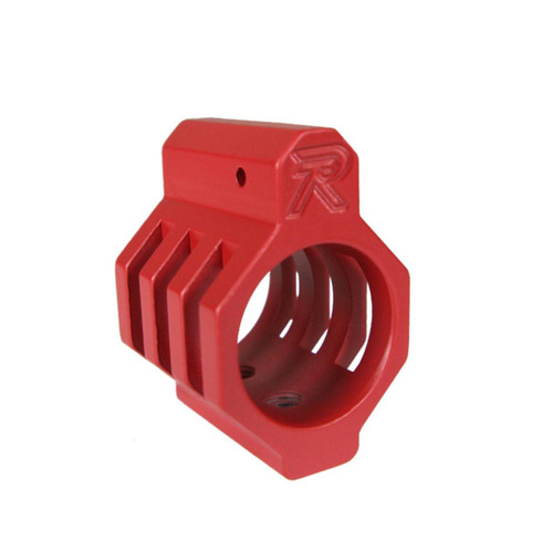 MCS .750 Low Profile Steel Gas Block Caged with Roll Pins & Wrench MADE IN USA - Cerakote Red  MCS .750 Low Profile Steel Gas Block Caged with Roll Pins & Wrench MADE IN USA - Cerakote Red