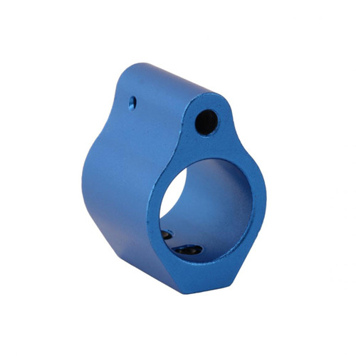 MCS AR-15 .750 Low Profile Aluminum Gas Block with Roll Pins & Wrench - Blue 