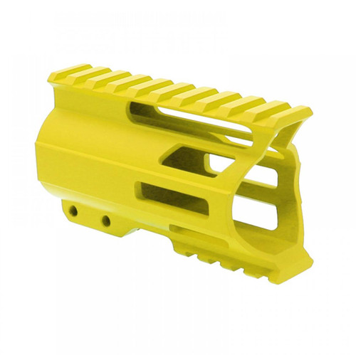 MCS AR-15 4" Combat Modular M-Lok Handguard "C" Cut - CERAKOTE Lemon Zest 