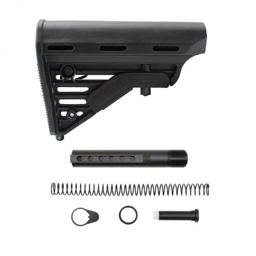MCS AR-15 Blackhawk Knoxx ButtStock Combo - Six Position Buffer Tube Kit - Mil-Spec - 3 OZ - Black 