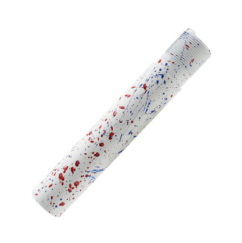 MCS AR-15/AR10 Pistol Buffer Tube - Base Bright White - Pattern - Blue Flame - Red - Cerakote Splatter  MCS AR-15/AR10 Pistol Buffer Tube - Base Bright White - Pattern - Blue Flame - Red - Cerakote Splatter