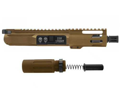 MCS AR-15 5.56 NATO SPOOKY 5'' PISTOL UPPER - FORGED UPPER WITH 3.5 SHORT BUFFER SYSTEM - CERAKOTE BRONZE 