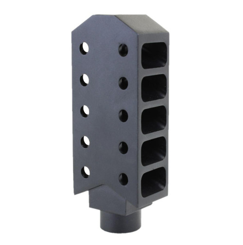 MCS AR-15/.223/5.56 Barrett Style "Tanker" Extended Length Muzzle Brake with Jam Nut 