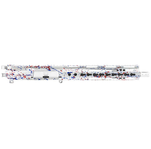 MCS AR-15 5.56 NATO 10.5'' SPLAT PISTOL UPPER - FORGED UPPER W/ 10" Handguard - CERAKOTE WHI-BR SPLATTER - BRIGHT WHITE  MCS AR-15 5.56 NATO 10.5'' SPLAT PISTOL UPPER - FORGED UPPER W/ 10" Handguard - CERAKOTE WHI-BR SPLATTER - BRIGHT WHITE