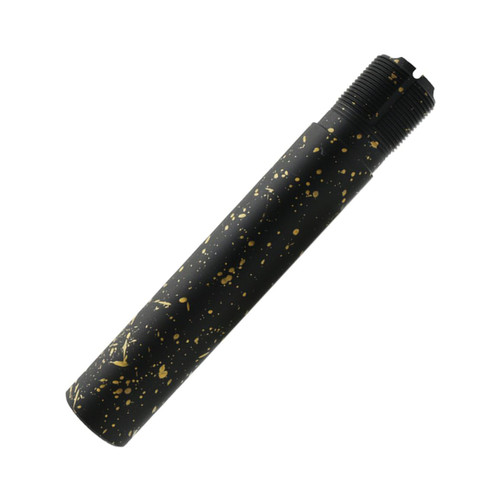 MCS AR-15 Pistol Buffer Tube - Base Black - Pattern - Gold - Cerakote Splatter  MCS AR-15 Pistol Buffer Tube - Base Black - Pattern - Gold - Cerakote Splatter
