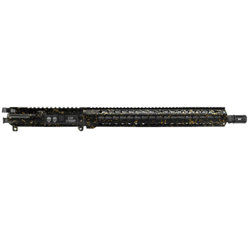 AR-15 SPLATTER BLACK W/ SILVER .223 WYLDE 18'' CARBINE UPPER