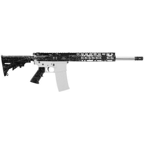 MCS AR-15 SPLATTER BLACK W/ SILVER 5.56 NATO 16'' CARBINE KIT - FORGED UPPER WITH 10" HANDGUARD - BLACK PARTS - CERAKOTE  MCS AR-15 SPLATTER BLACK W/ SILVER 5.56 NATO 16'' CARBINE KIT - FORGED UPPER WITH 10" HANDGUARD - BLACK PARTS - CERAKOTE