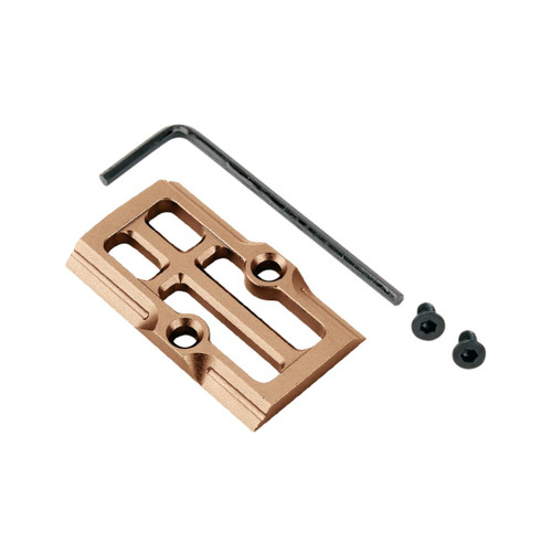 MCS RMR Cover Plate for Glock 17/19/26 V8 - Tan  MCS RMR Cover Plate for Glock 17/19/26 V8 - Tan