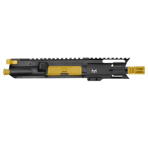 AR-15 5.56 NATO 5'' PISTOL - FORGED UPPER - 4'' HANDGUARD - LOWER PARTS KIT - CEARKOTE GOLD