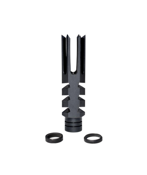 MCS AR-308 5/8x24 6 Prong Muzzle Brake For .308 - Steel - Black 