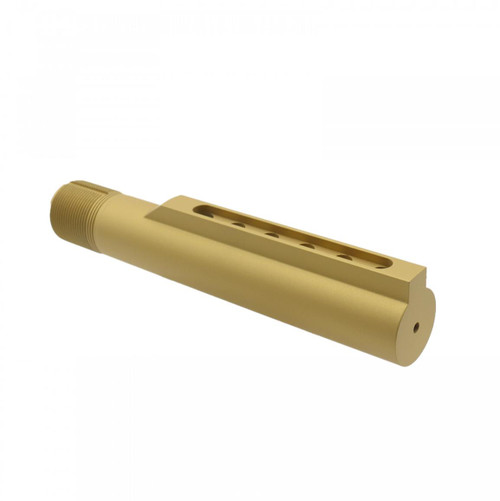 MCS AR-15 Stock Buffer Tube - Mil-Spec - 6 Positions - Cerakote Gold 