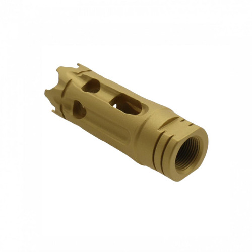 MCS AR-15/.223/5.56 Custom Ported Muzzle Brake - Cerakote Gold 