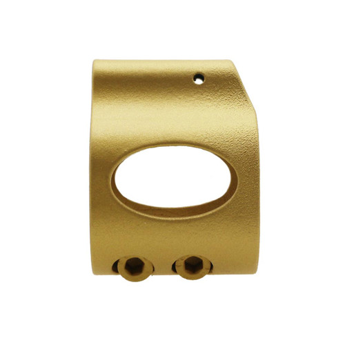 MCS .750 Low Profile Steel Gas Block with CLAMP-ON - Cerakote Gold 