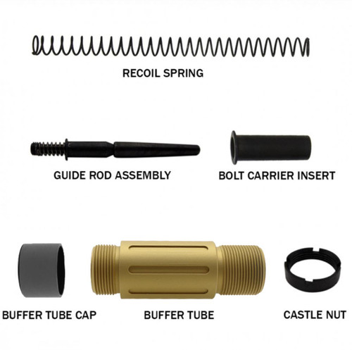 AR-15 Complete Compact Short Buffer Tube Kit 3.5'' Cerakote