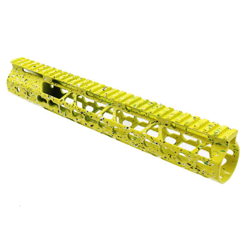 MCS AR-15 12'' Ultra Slim Keymod Handguards V2 - Base Lemon Zest - Pattern - Sniper Gray - Bright White - Zombie Green - Cerakote Splatter  MCS AR-15 12'' Ultra Slim Keymod Handguards V2 - Base Lemon Zest - Pattern - Sniper Gray - Bright White - Zombie Green - Cerakote Splatter