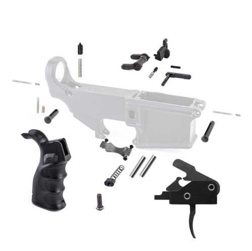 MCS AR-10 308 Lower Parts Kit w/ Drop-In Trigger - Hybrid Grip - Polymer Trigger Guard  MCS AR-10 308 Lower Parts Kit w/ Drop-In Trigger - Hybrid Grip - Polymer Trigger Guard