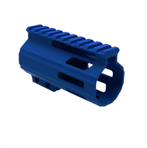MCS AR-15 4" M-LOK Parallelogram Handguard - MADE IN USA - Cerakote Blue Flame 
