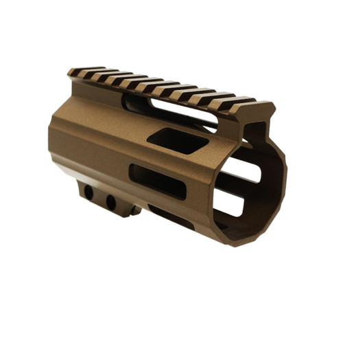 MCS AR-15 4" M-LOK Parallelogram Handguard - MADE IN USA - Cerakote Bronze 